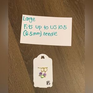 Large knit increase stitch marker.For knitting.Fits up to US 10.5 (6.5mm)needles